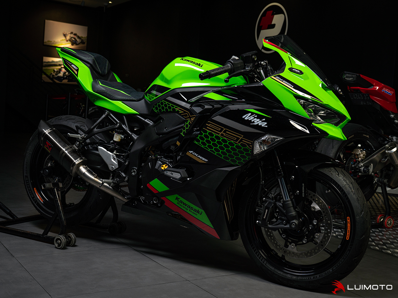 トップス kaze_to_mori nerudesignworks Graves Hexagonal Slip-On Exhaust Kawasaki Ninja ZX-4R / ZX